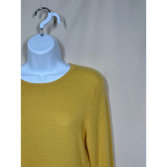 CASHMERE by Charter Club M Golden Yellow Quite Luxury Classic Casual Sweater - Picture 3 of 10